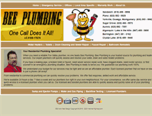 Tablet Screenshot of bee-plumbinginc.com